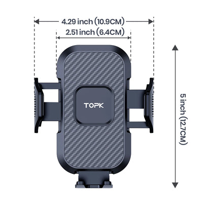 Car Phone Holder Mount,TOPK Upgrade Auto Locking Universal Phone Stand Holder with Hook Clip for Car Air Vent for iPhone Samsun Beauty World Shop