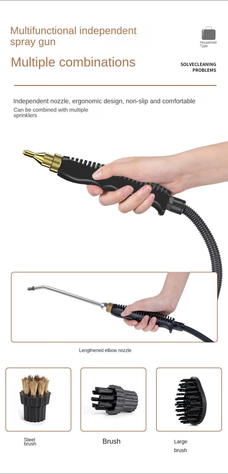 Steam Cleaner High Temperature Sterilization Air Conditioning Kitchen Hood Home /Car Steaming Cleaner 110V US Plug /220V EU Plug Beauty World Shop