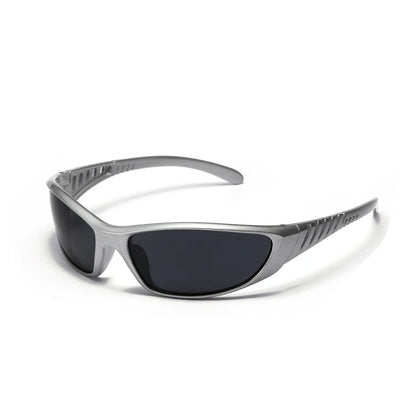 Y2K Silver Sunglasses Color Hollowed Out Future Sense Of Technology Hot Girls Net Red Sunglasses Women Sunglasses Trendy Men Beauty World Shop