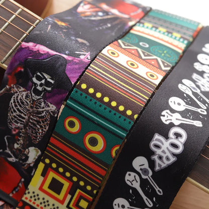 Fashion Retro Ethnic Style Guitar Strap Adjustable Leather Strap for Folk Guitar Electric Guitar Bass Ukulele Guitar Accessories Beauty World Shop