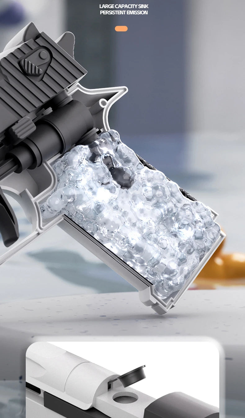 Hot Mini Desert Eagle Mechanical Continuous Firing Water Gun Small Pistol Summer Outdoor Beach Poor Toy Shoot Water Gun for Kids Beauty World Shop