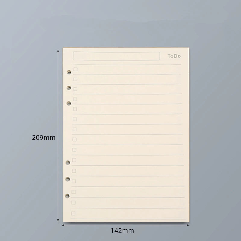 45 Sheets A5 A6 A7 Loose Leaf Notebook Refill Spiral Binder Inner Page Line Blank craft  Grid Inside Paper Stationery Beauty World Shop