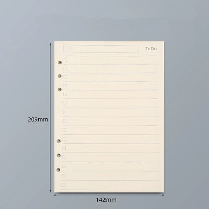 45 Sheets A5 A6 A7 Loose Leaf Notebook Refill Spiral Binder Inner Page Line Blank craft  Grid Inside Paper Stationery Beauty World Shop