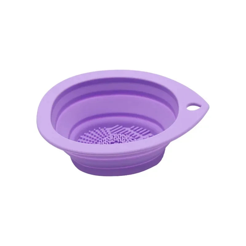 Silicone Makeup Brush Cleaner Folding Powder Puff Cleaning Bowl Eyeshadow Brushes Washing Soft Mat Beauty Tools Scrubber Box Beauty World Shop