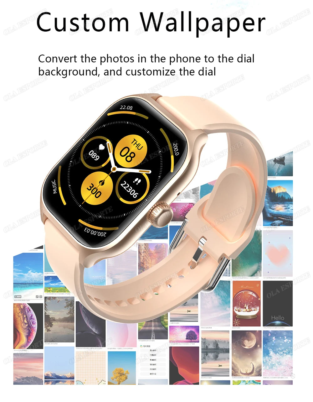 Smart Watch For Android IOS Watches 1.83inch HD Display Bluetooth Call Message Alert Music Sports Mode Smartwatch Men Women Gift Beauty World Shop