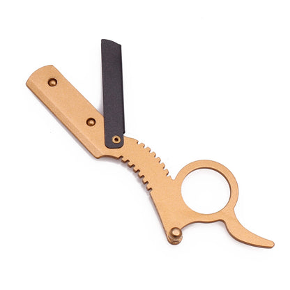12.7cm 1Pcs Men Straight Barber Edge Steel Folding Shaving Knife Hair Removal Tools Shaving Razor With Blade Body Razors 6111# Beauty World Shop