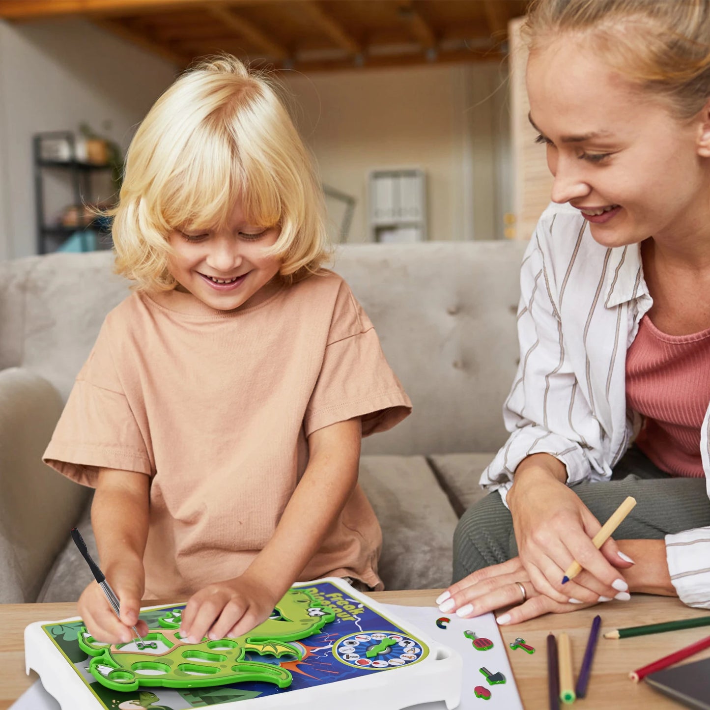 Dinosaur Operation Board Game for Kids Ages 3-8 with Tweezers and Fun Game Pieces, for 1 or More Players Beauty World Shop