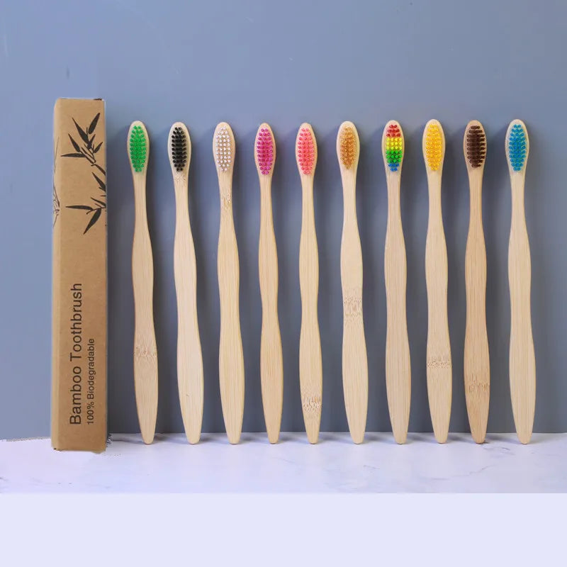 10/20/50/100/150Pcs Disposable adult bamboo soft bristled toothbrush wooden toothbrush clean mouth reusable for home and hotel Beauty World Shop