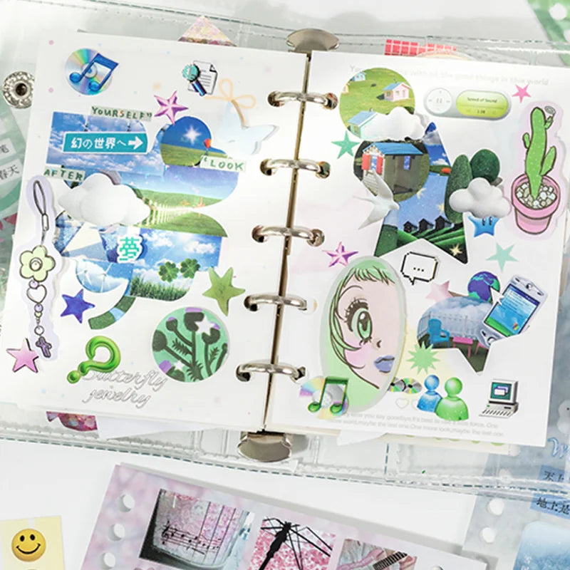 2Style 30 pieces/bag Time Reshaping Cut Film Coil Sticker Book Handbook Material Sticker DIY Photo Frame Scrapbook Notebook Cup Beauty World Shop