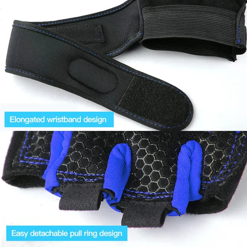 1Pair Gym Gloves for Men Women Fitness Weight Lifting Wristband Gloves Training Sports Exercise Cycling Glove Shockproof Beauty World Shop