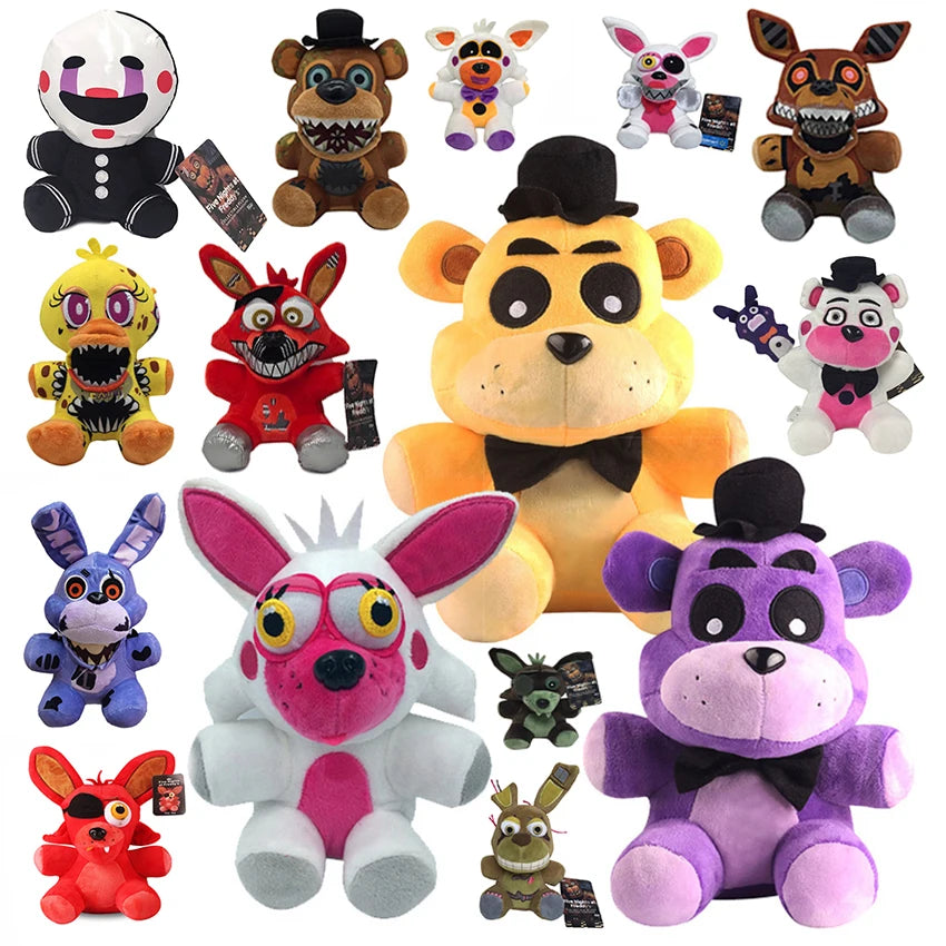 2026HOT FNa Night At Freddy Fnfa Cute Plush Toys Doll Bonnie Bear Foxy Cartoon Stuffed Dolls Freddy Toys For Children Fans Gifts Beauty World Shop