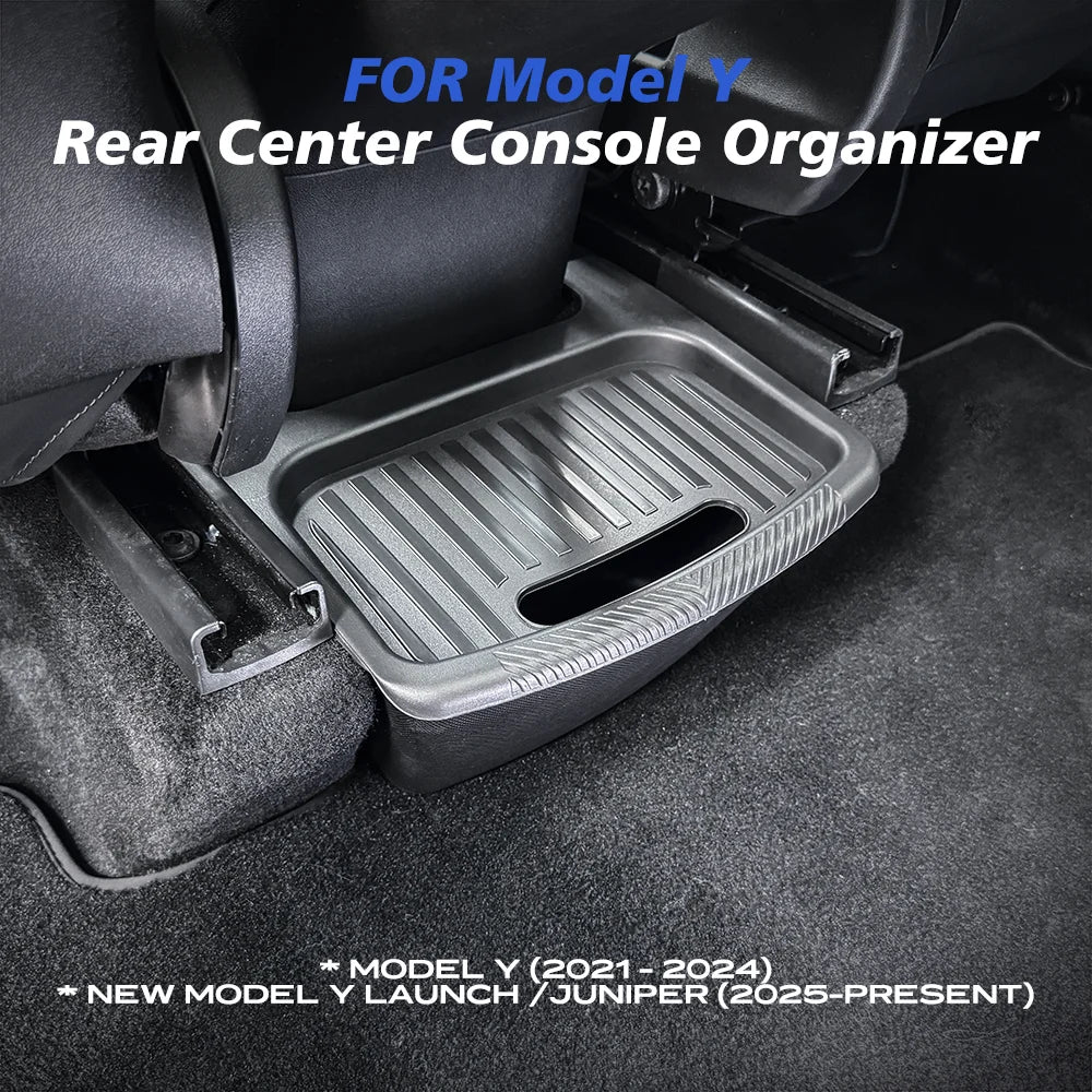 Rear Seat Storage Box for Tesla New Model Y 2025-2020 Launch Juniper Organizer Bins Backseat Trash Can Garbage Bag Tray Beauty World Shop