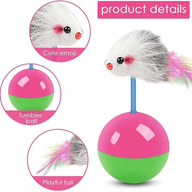 New cat toys set Mouse not tumbler fun teasing cats and dogs self high toys pet supplies set of toys teasing cat toys Beauty World Shop