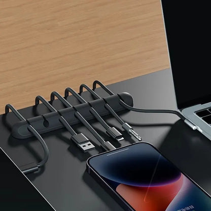 5/7-hole Data Cable Organizer, Desktop Charging Cable Storage Protector, Mouse Cable, Headphone Winding Device, Fixing Clipp Beauty World Shop