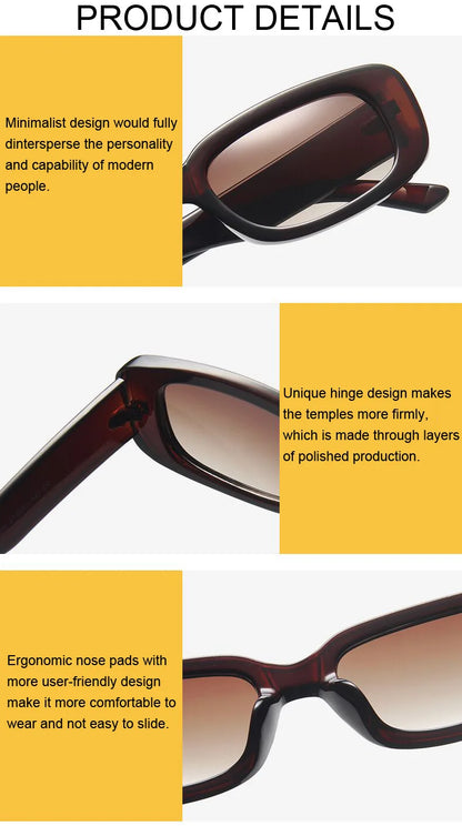 Retro Small Square Sunglasses Men and Women Trendy European and American Fashion Street Shot Sunglasses UV Proof Glasses Beauty World Shop
