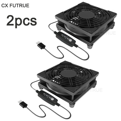 5V USB router cooling fan, with three-speed adjustable function. Style is suitable for cooling various devices. Beauty World Shop