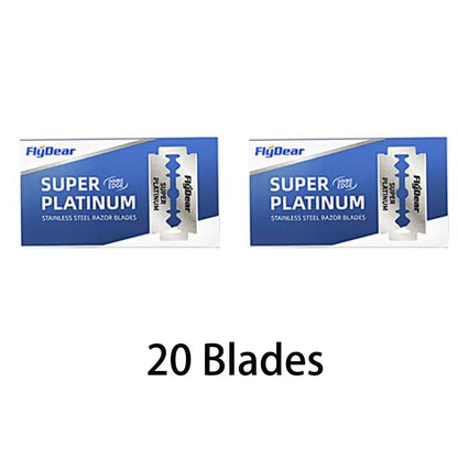 Stainless steel double-sided shaver, men's shaver, sharp blade replaceable, old-fashioned shaver,suitable for hair removal Beauty World Shop