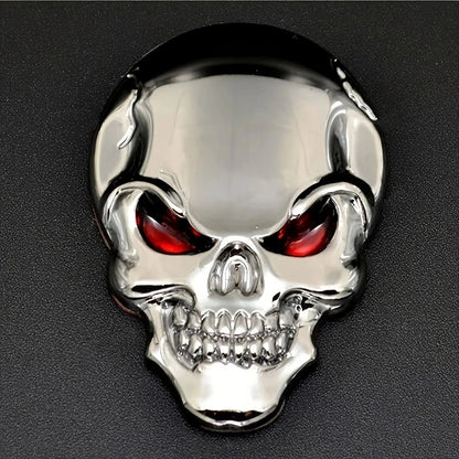 2pcs Skull Pirate Skeleton Buccaneer Head Skull 3D Metal Car Body Sticker Auto Rear Emblem Badge Decal Beauty World Shop