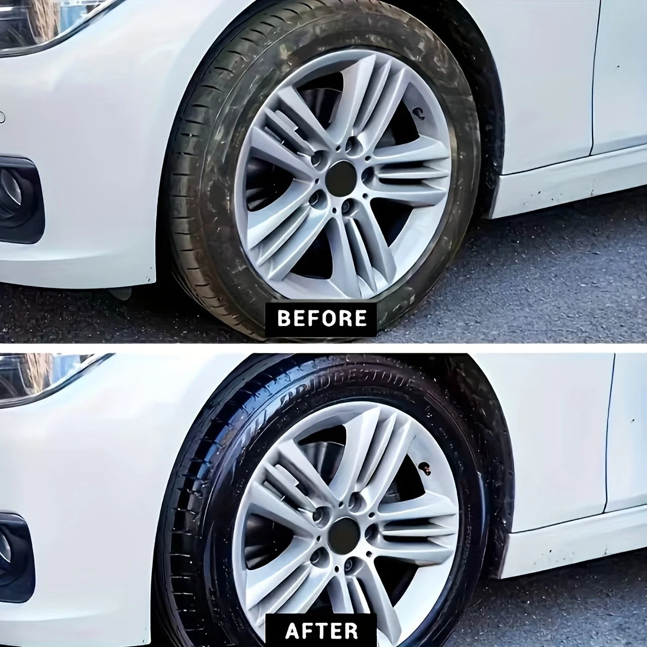 Black Shiny Tire wax - durable, long-lasting protection and repair for all kinds of tires - prevents cracks and whitens Beauty World Shop