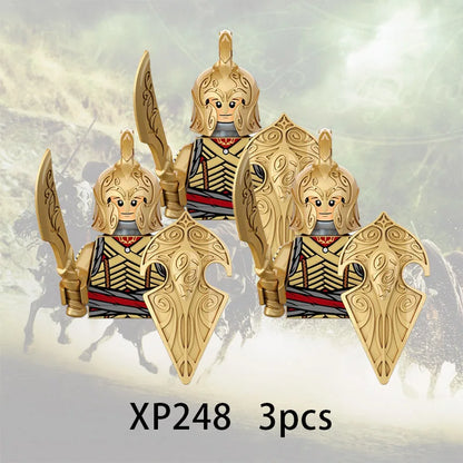 3pcs Lord Rings Elves Orcs Army Dwarf Rohan Mini Action Toy Figures Building Blocks Assembly Toys for Kids Birthday Gift Beauty World Shop