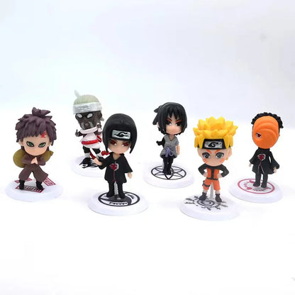 Hot 12pcs/set Anime Figure Naruto Shippuden Hinata Sasuke Itachi Kakashi Gaara Action Figure Q Version PVC Figures Toys Gift Beauty World Shop