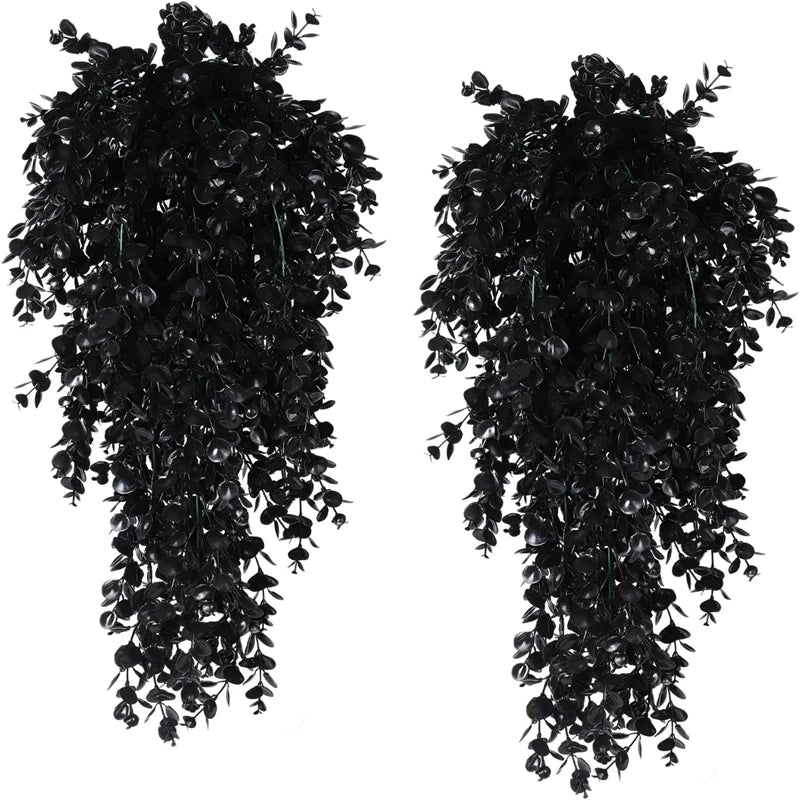 Artificial Hanging Plants Faux Eucalyptus Leaf Greenery Vine Outdoor UV Resistant Plastic Plants for DIY Home Wedding Decoration Beauty World Shop