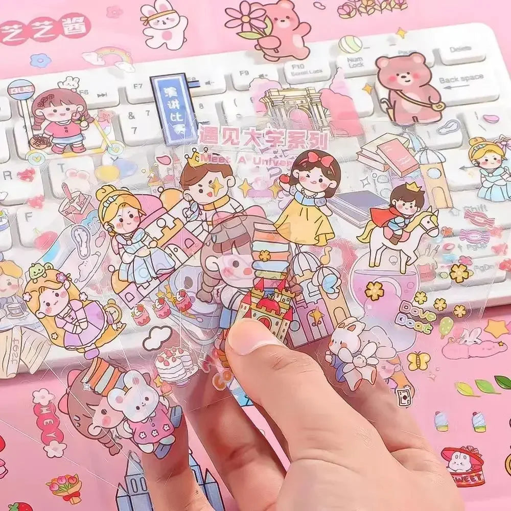 100/50/20/10 Pcs Kawaii Stickers PET Cartoon Scrapbooking Cute Sticker DIY Junk Journal Stickers Decoration Stationery Supplies Beauty World Shop
