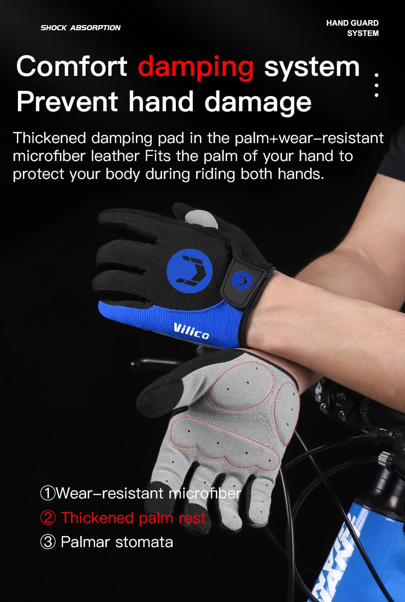 MTB Bike Sports Cycling Gloves Full Finger Men Women Running Fitness Gym Spring Summer Riding Motorcycle Gloves Beauty World Shop