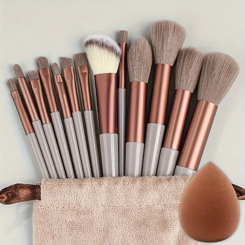 Professiona 13PCS Makeup Brushes Set Foundation Eyeshadow Blush Powder Blending Soft Fluffy Cosmetic Full Set Female Makeup Tool Beauty World Shop