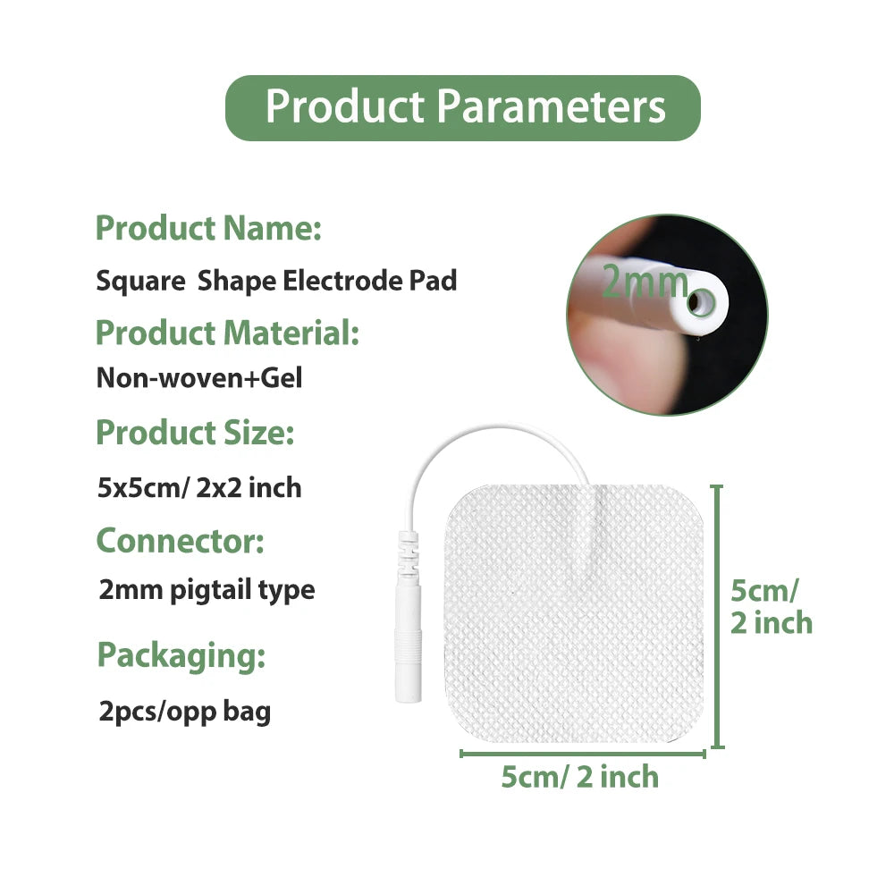 10/20/50Pcs Tens Electrode Pads Gel Self-adhesive Patches For Acupuncture Massager Slimming Pulse EMS Muscle Stimulator Sticker Beauty World Shop