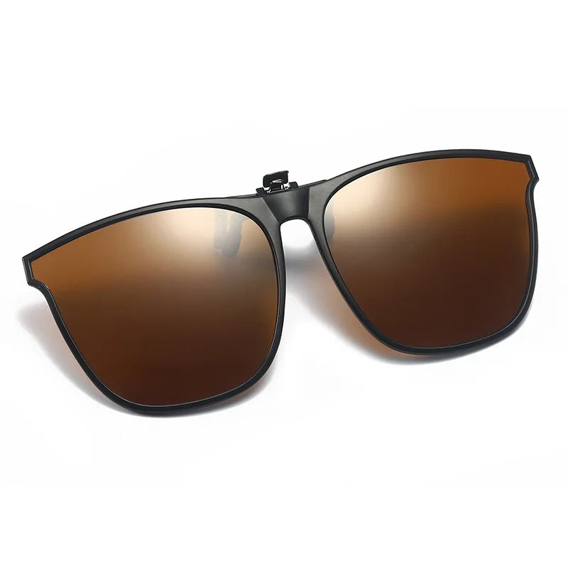Polarized Clip On Sunglasses Men Car Driver Goggles UV400 Sun Glasses Anti Glare Vintage Square Glasses Beauty World Shop