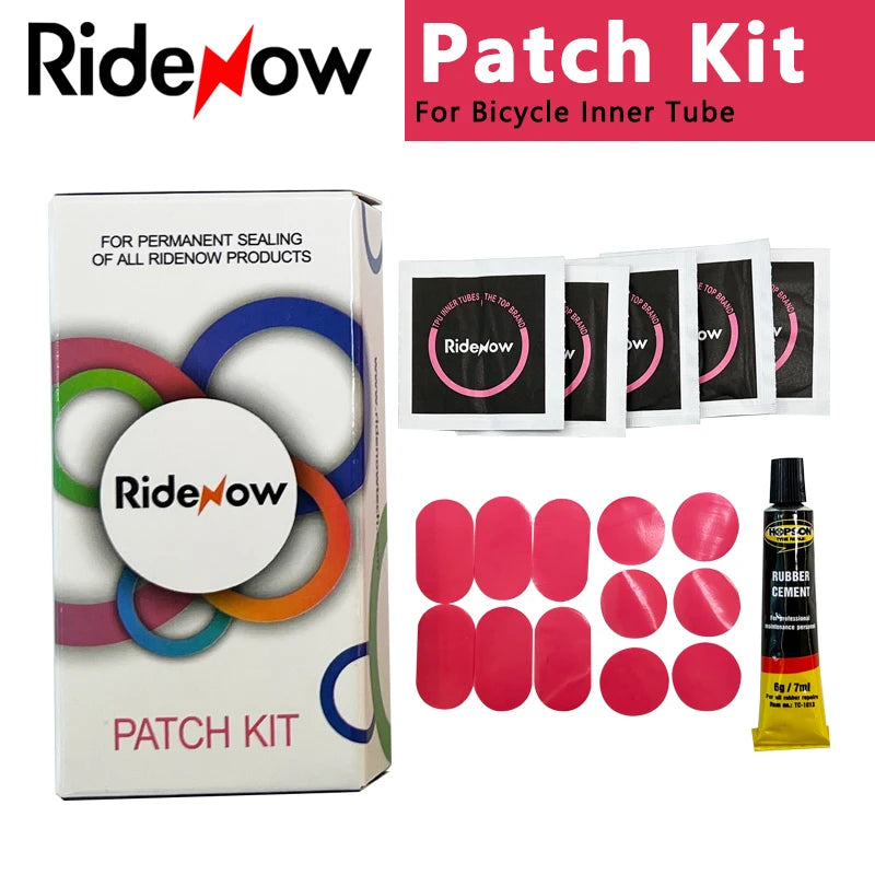 Ridenow Patch Kit TPU Bike Inner Tube Repair Tool Road Bicycle Tire 700C x 23 25 28 32C MTB Bike Tyre 26 27.5 29er BMX 20" 16" Beauty World Shop