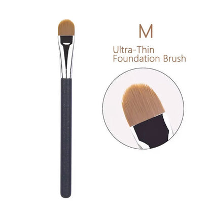 Flat Round Ultra-thin Foundation Concealer Makeup Brush Professional Contour Liquid Cream Concealer Make-up Tool 4 Types Sizes Beauty World Shop