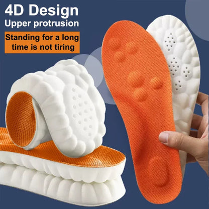 High Elasticity Latex Sport Insoles Soft Shoe Pads Arch Support Orthotic Insoles Breathable Deodorant Shock Absorption Cushion Beauty Fashion