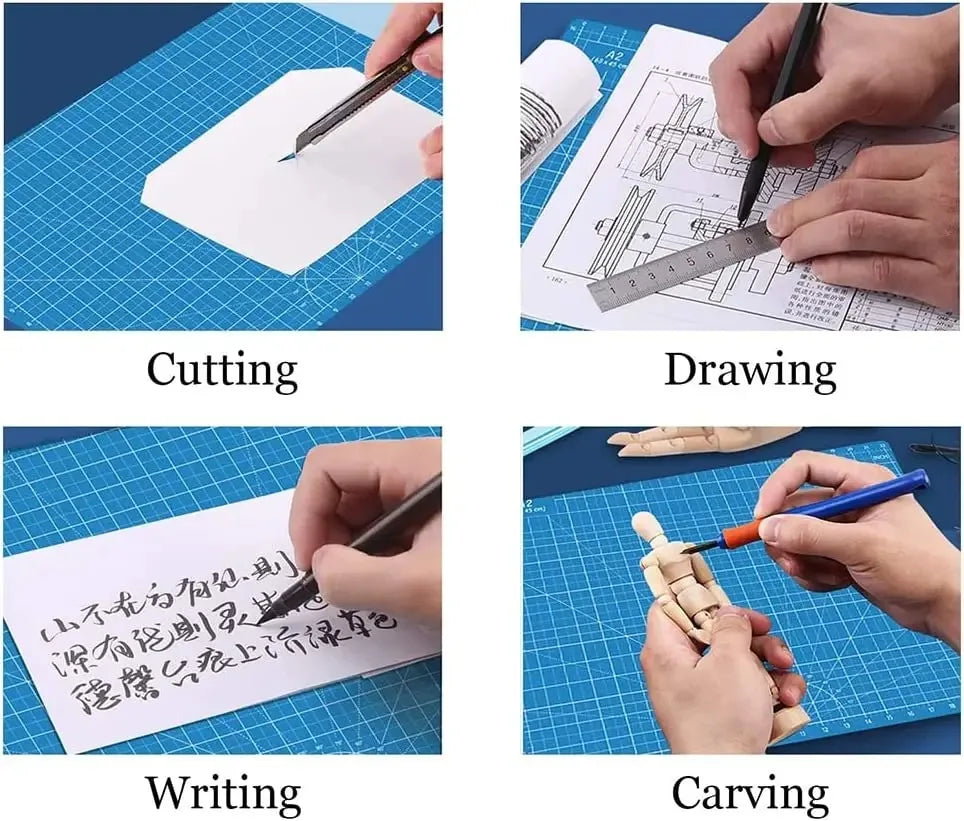 A3 A4 A5 PVC Cutting Mat Workbench Patchwork Cut Pad Sewing Manual DIY Knife Engraving Leather Cutting Board Side Underlay Beauty World Shop