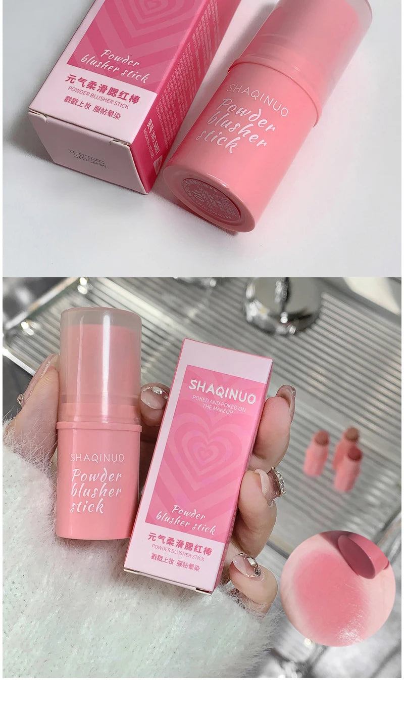SHAQINUO Energizing Blush Stick - Natural Matte Finish, Creamy Texture, Easy to Blend for a Youthful Glow Beauty World Shop