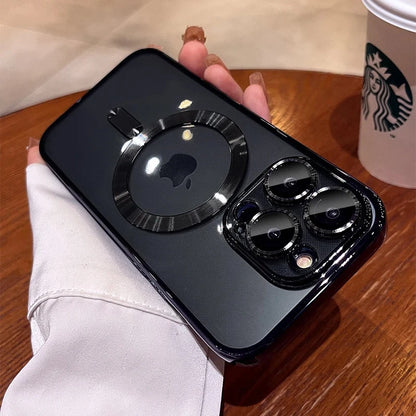 Plating Soft TPU Full Lens Protect Case for iPhone 13 14 12 11 15 Pro Max Plus Magsafe Magnetic Phone Case Wireless Charge Cover Beauty World Shop