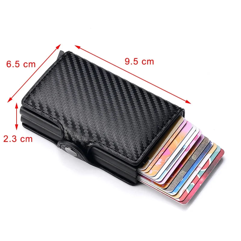 Anti Rfid Carbon Fiber Credit Card Holder Mens 14 Bank Cardholder Case Wallet Metal Minimalist Wallet Money Bag Male Purses Beauty World Shop