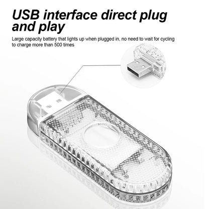 LED Car Mini Touch Light USB Charging Portable Auto Roof Ceiling Reading Night  Lamp Wireless Car Decoration Ambinet Light Beauty World Shop
