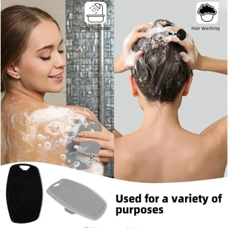 1pc Soft Silicone Body Cleansing Brush For Exfoliation Convenient Practical Easy To Clean Pamper Yourself Silicone Bath Brush Beauty Trend Shop
