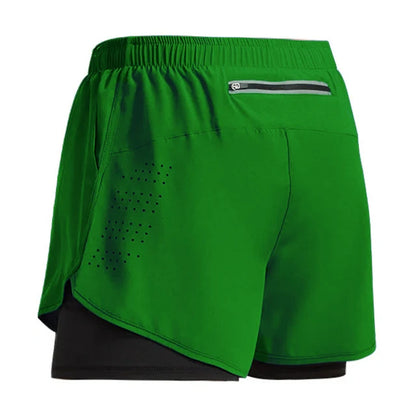 New Men Running Shorts Gym Sports Shorts 2 In 1 Quick Dry Workout Training Gym Fitness Jogging Short Pants Summer Men Shorts Beauty World Shop