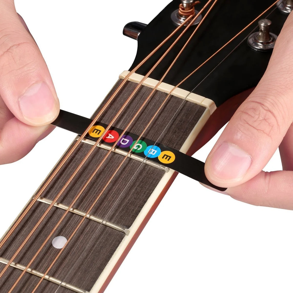 Miwayer Guitar Fretboard Notes Map Labels Stickers 6 String Transparent and Black Fingerboard Fret Decals for Guitar Beginner Beauty World Shop