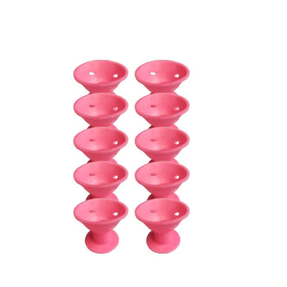 Heatless Hair Curlers Set: 10 Pieces Including Large and Small Soft Overnight Rollers for Women and Kids Lazy Curling Rods Beauty World Shop