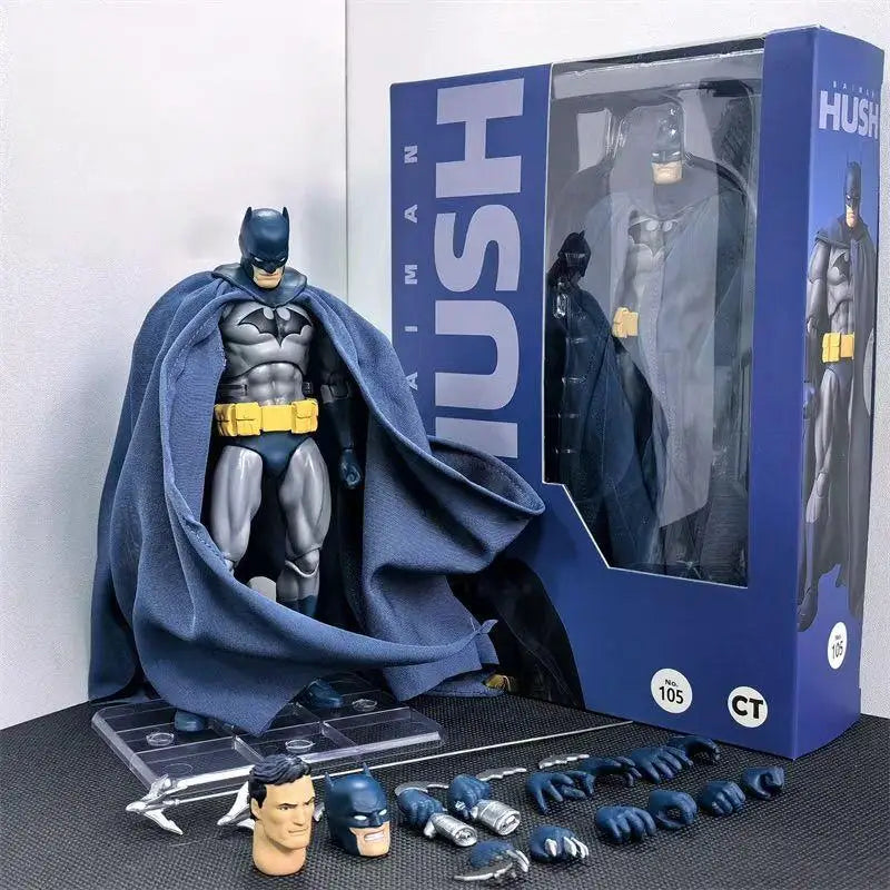 HOT in Stock CT Toys Batman Hush Blue Version Mafex 105 Black Version Dc Bat Man Anime Action Figure Figurine Model Statue Gift Beauty World Shop