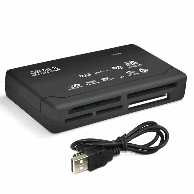 Usb 2.0 All In One Mini Memory Card Reader, Multifunctional Card Reader,, 480mbps, Tf, M2, Xd, Cf, Micro Sd Beauty World Shop