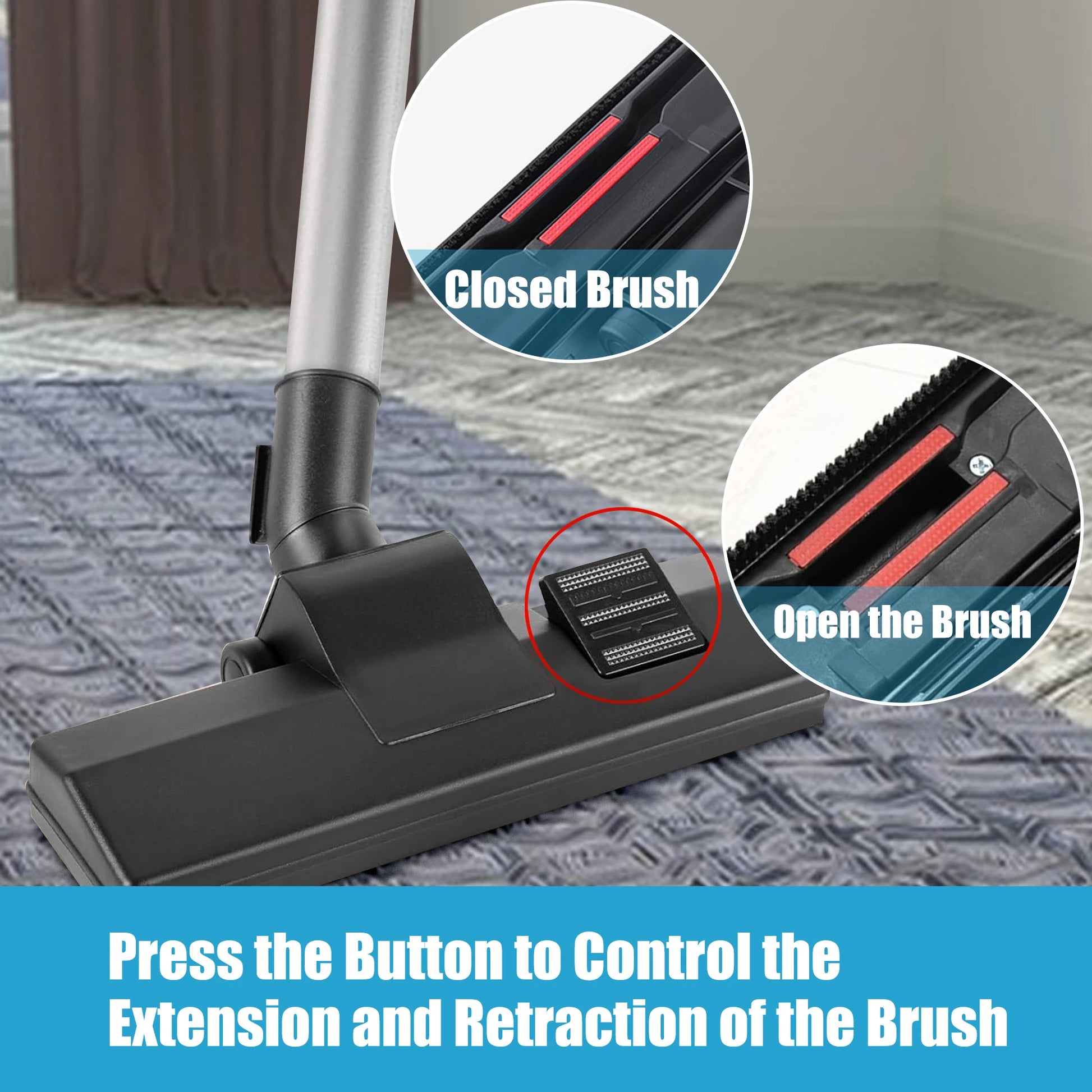 Universal Vacuum Cleaner Brush, 35/32 mm Floor Nozzle, Vacuum Cleaner Accessories, for AEG, Bosch, Siemens, Panasonic, Philips Beauty World Shop