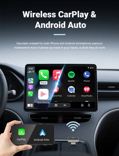 XUDA 2 in1 Wired to Wireless CarPlay Android Auto Adapter for OEM Car Stereo With USB Dongle Smart Mini Box Plug and Play Blueto Beauty World Shop