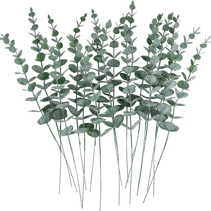 10/20pcs Artificial Plants Eucalyptus Leaves Fake Plants Vase Home Table Party Wedding Bridal Bouquet Decorations Outdoor Garden Beauty World Shop