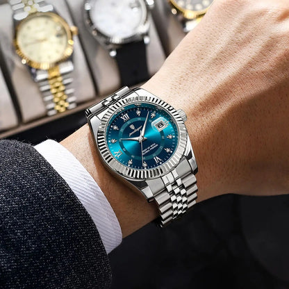 POEDAGAR Original Men Wristwatch Waterproof Luminous Date Business Man Clock Stainless Steel Quartz Military Men's Watches Reloj Beauty World Shop