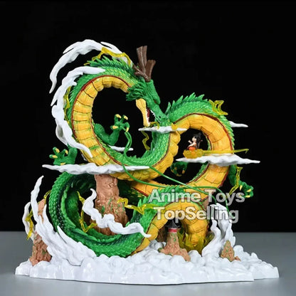 23cm/9.05in Anime Dragon Ball Z Figure Shenron Goku And Shenron Action Figure Model Pvc Statue Doll Collection Toy Gifts Beauty World Shop